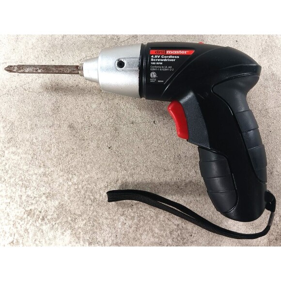 Drill Master 4.8V Cordless Screwdriver 1/4 In with Philips Head Drill Bit - Picture 1 of 5